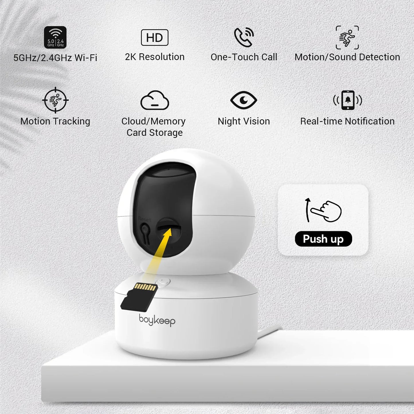 BoyKeep Smart Camera 2K WiFi Indoor Security - WTN Essentials