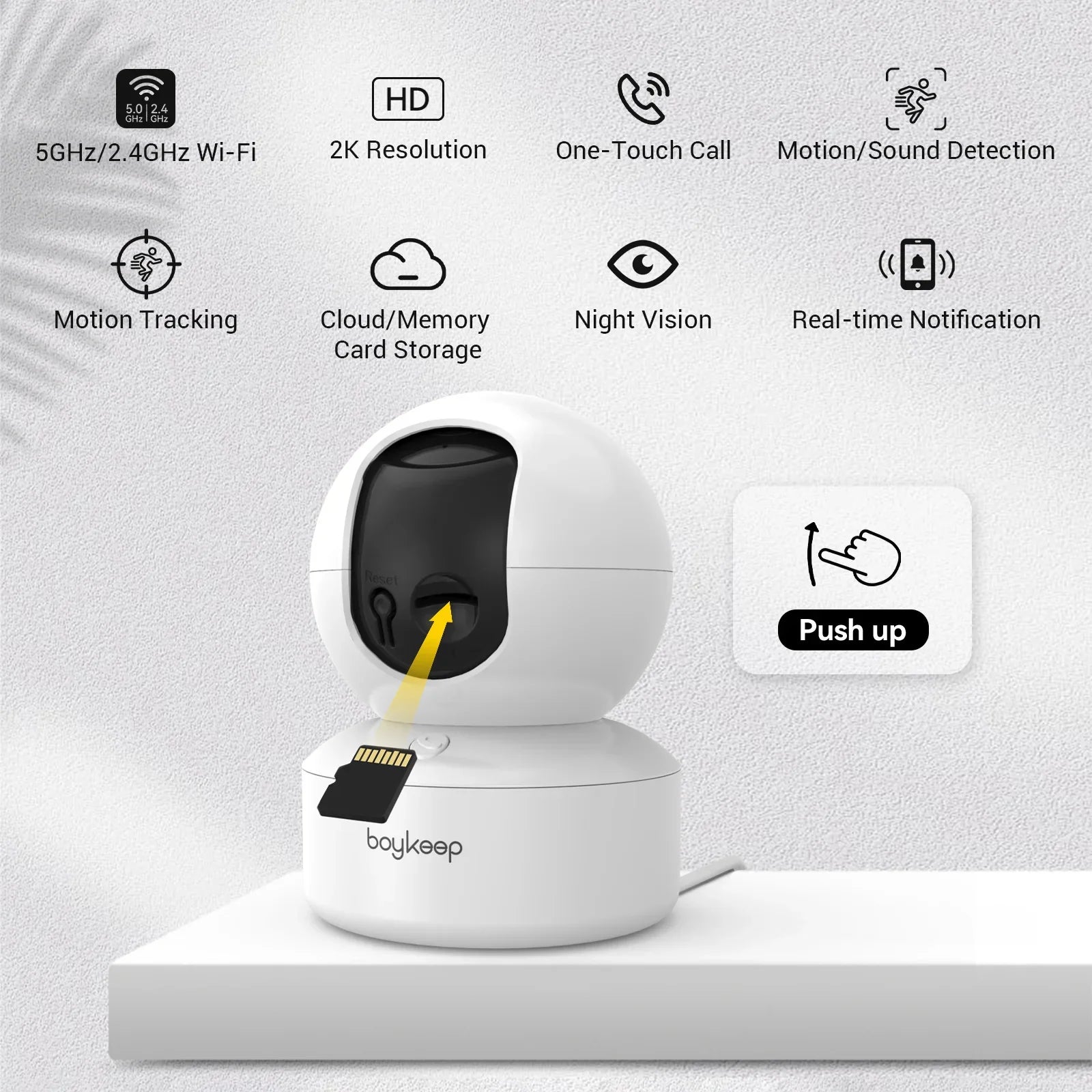 BoyKeep Smart Camera 2K WiFi Indoor Security - WTN Essentials