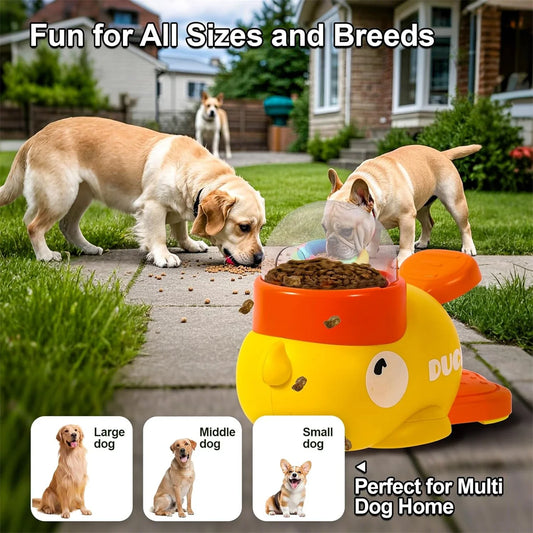 Interactive Duck Shaped Treat Toy - Dispenser for Small Medium Dogs and Cats