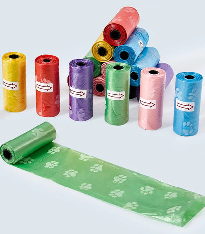 15Bags/Roll Dog Poop Bag Outdoor Cleaning Poop Bag Outdoor Clean Pets Supplies for Dog Refill Garbage Bag Pet Supplies - Purrfect Pet Kingdom