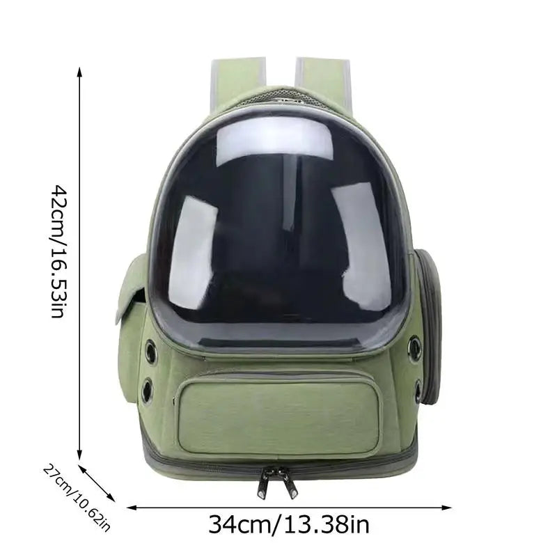 Cat Backpack Carrier Pet Bag Carrier Cat Travel Pouch Backpack Breathable Space Capsule Pet Carrier Cat Bag Pet Backpack For - Pet carrier - THRIXINE