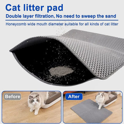 Cat Litter Mat Waterproof Double Layer Trapping 🐾