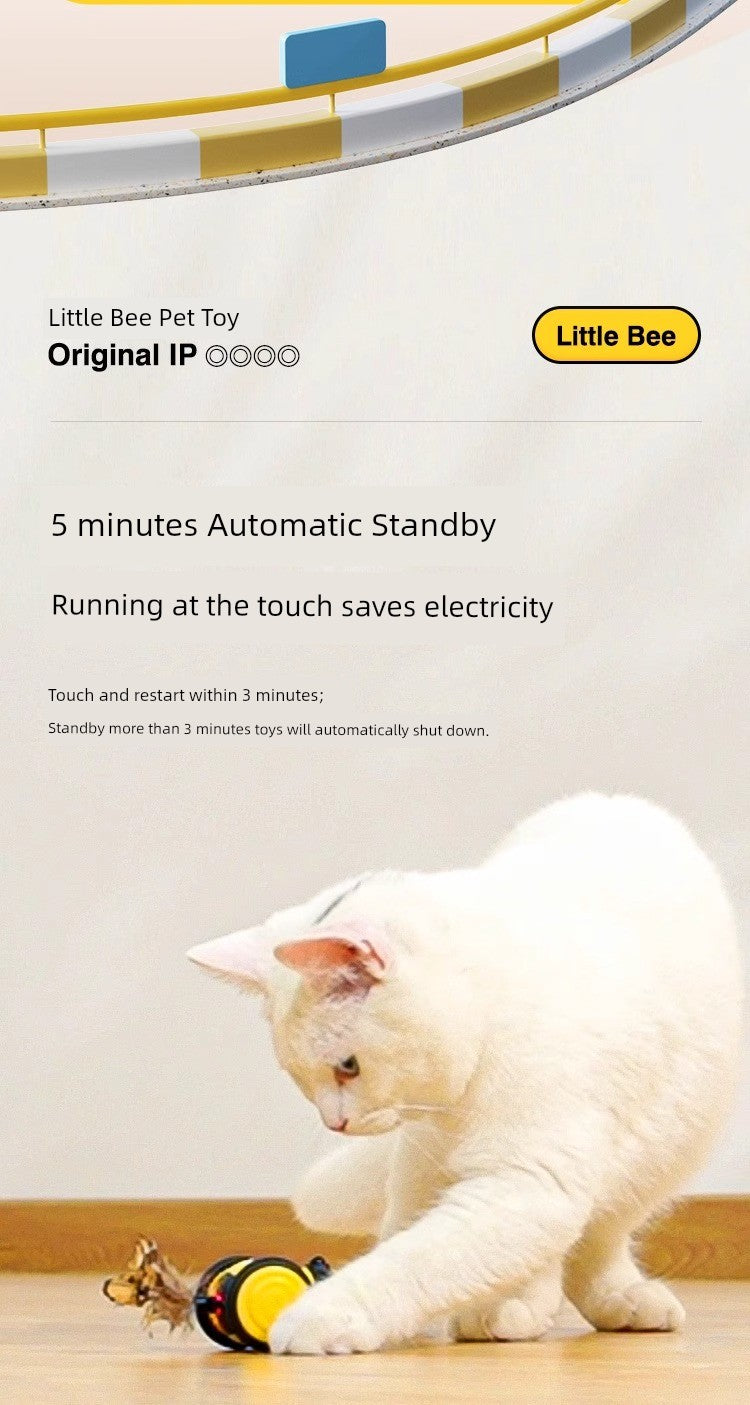 Smart Electric Cat Toy - Little Bee Running Car Teaser