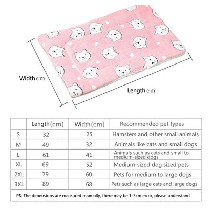 Thicken Flannel Cat Mat – Soft Winter Sleeping Cushion for