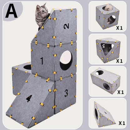 Cat Amusement Park Game Climbing Cubes 🐱