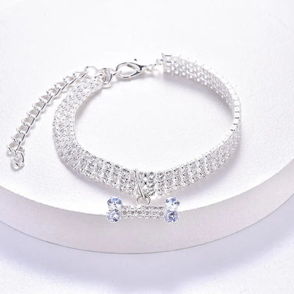 Crystal Rhinestone Pet Collar - Luxury Bling for Your Star