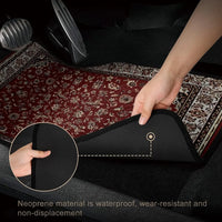 Rust Red Paisley Rug 4 Pieces Car Floor Mats Car Carpets Full Sets Universal Fit for SUV, Vans, Sedans, Trucks All Weather