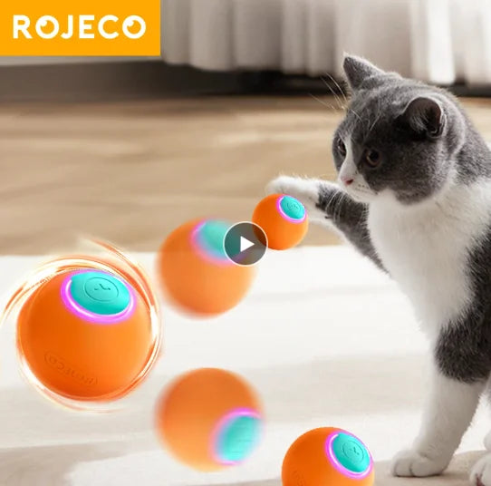 ROJECO Cat Toys Smart Interactive Cat Bouncing Ball