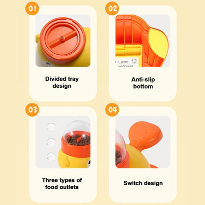 Interactive Duck Shaped Treat Toy - Dispenser for Small Medium Dogs and Cats