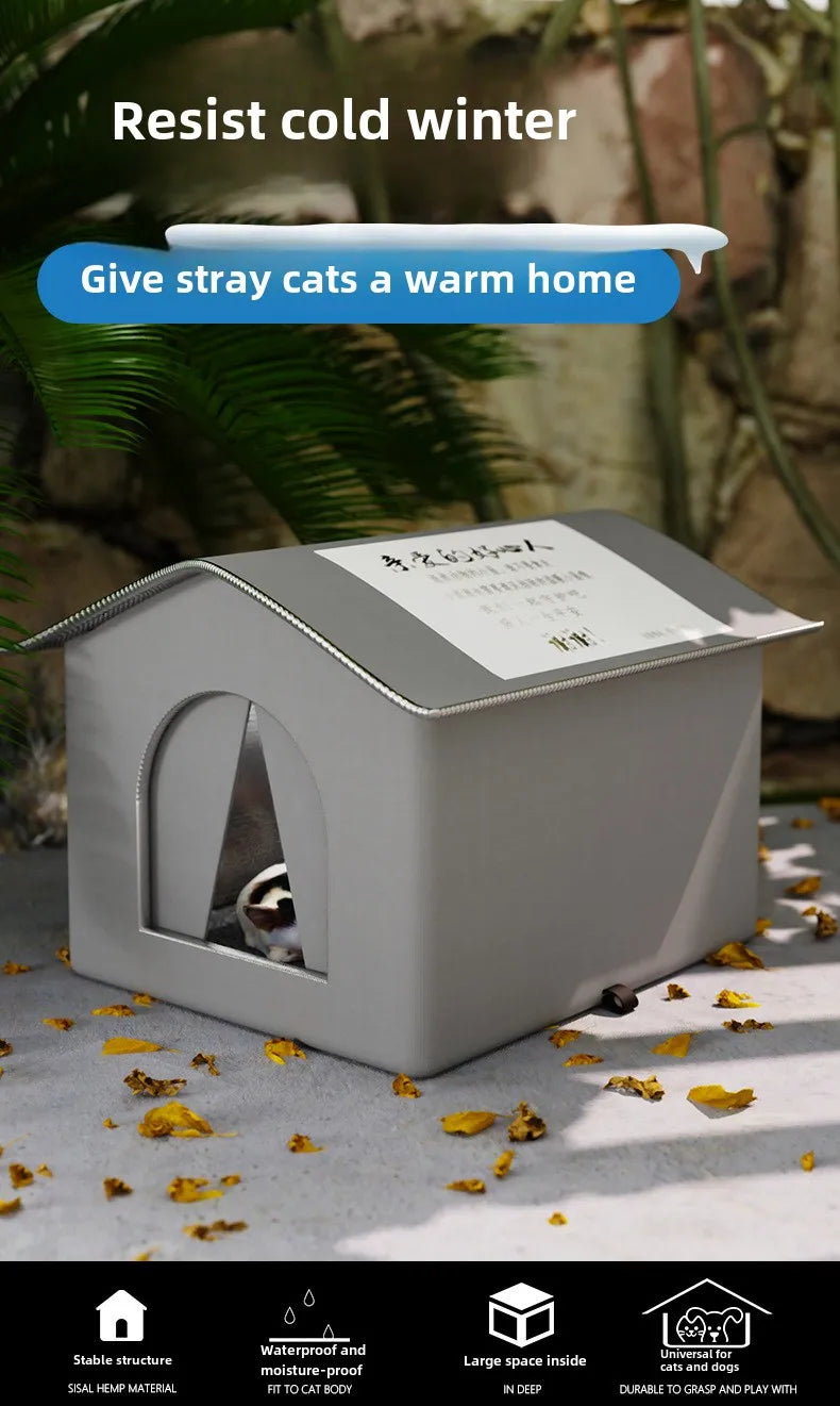 Waterproof Outdoor Pet House Stray Cats & Dogs