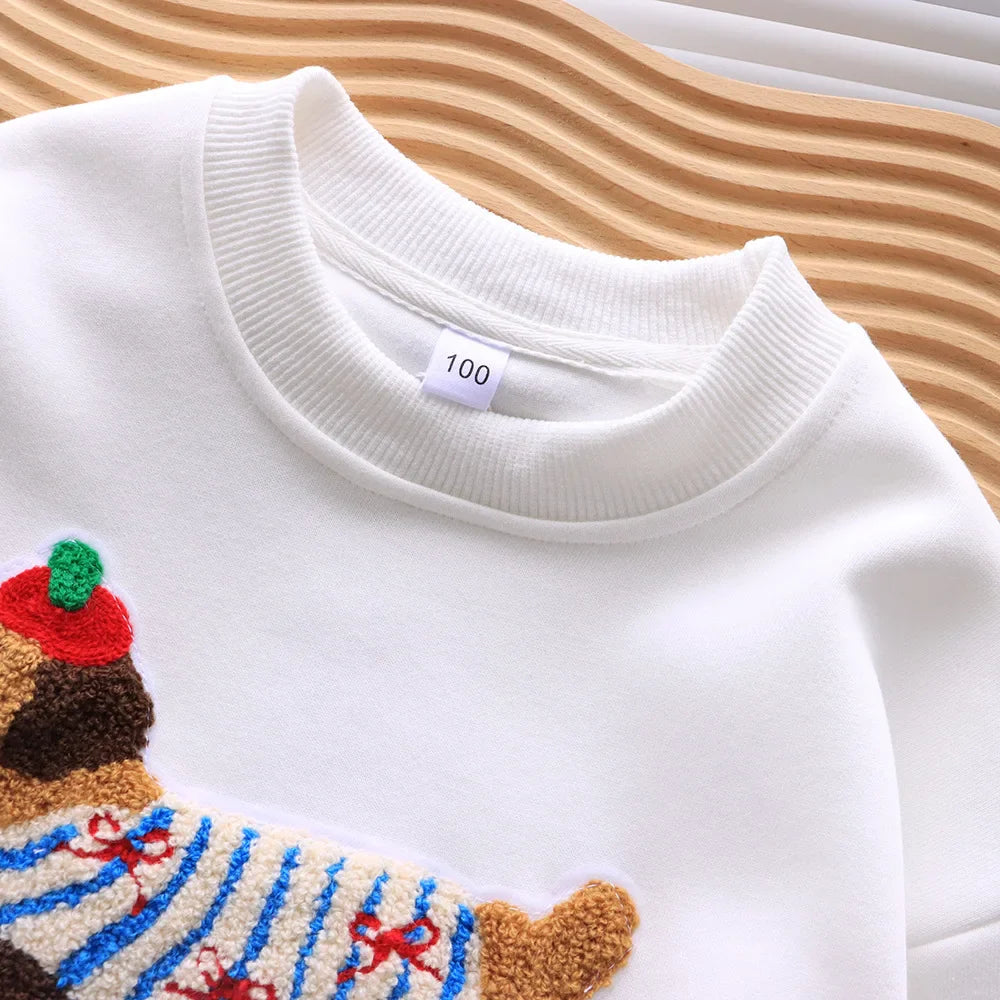 Family Funny Sweatshirt Cute Dog Print - Parent-Child Matching Clothes Father Mother Daughter Son - Purrfect Pet Kingdom