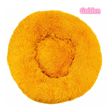 Super Soft Pet Cat Bed - Plush Donut Calm Bed Washable Sleeping Artifact