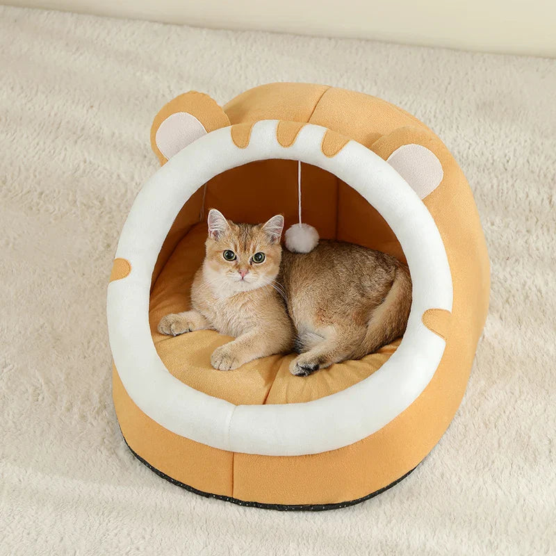 Cat Cave Bed – Washable Cat Bed & Cozy Hideaway - WTN Essentials - Yellow - S 30x30cm - 14:1063#Yellow;5:100014064#S 30x30cm