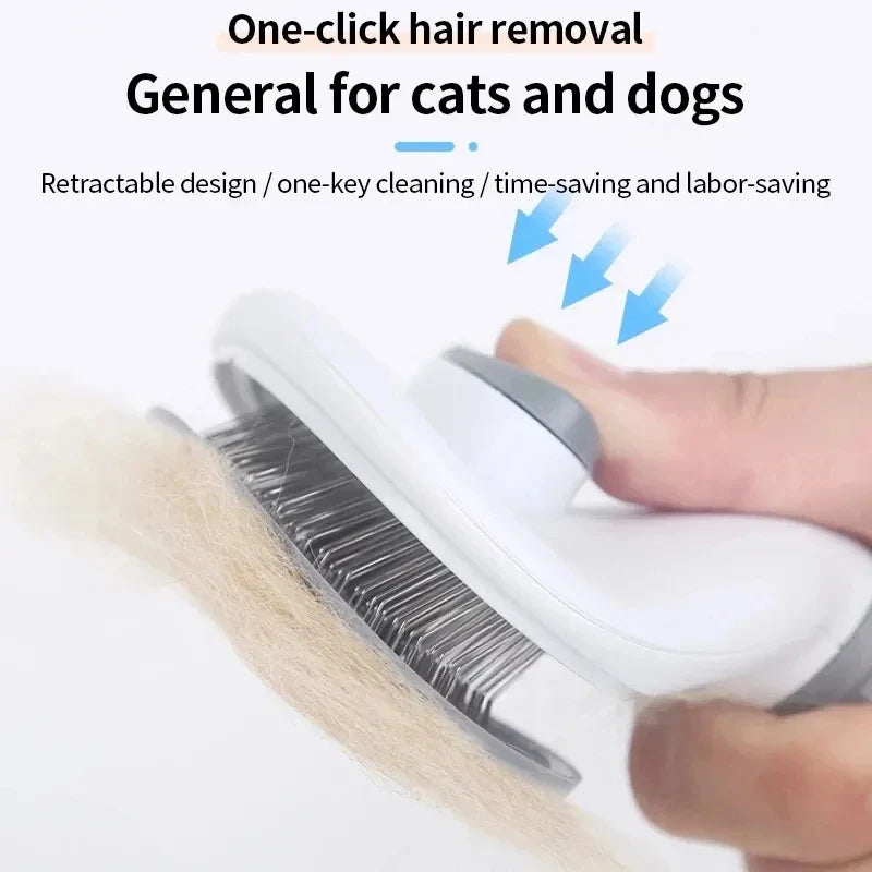 Self - Cleaning Pet Hair Removal Comb for Cats & Dogs - WTN Essentials