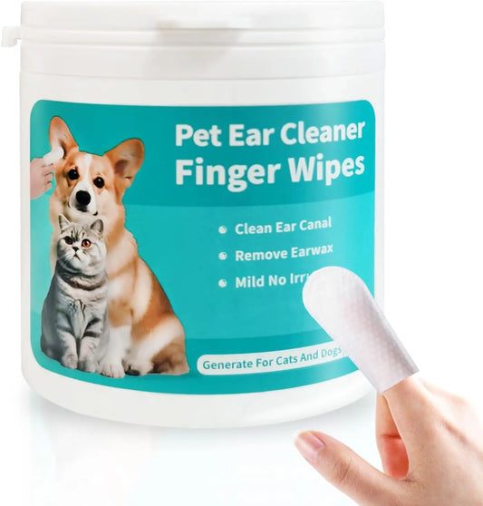 Pet Ear Wipes Dogs Cats Easy Otic Cleaning 🧻