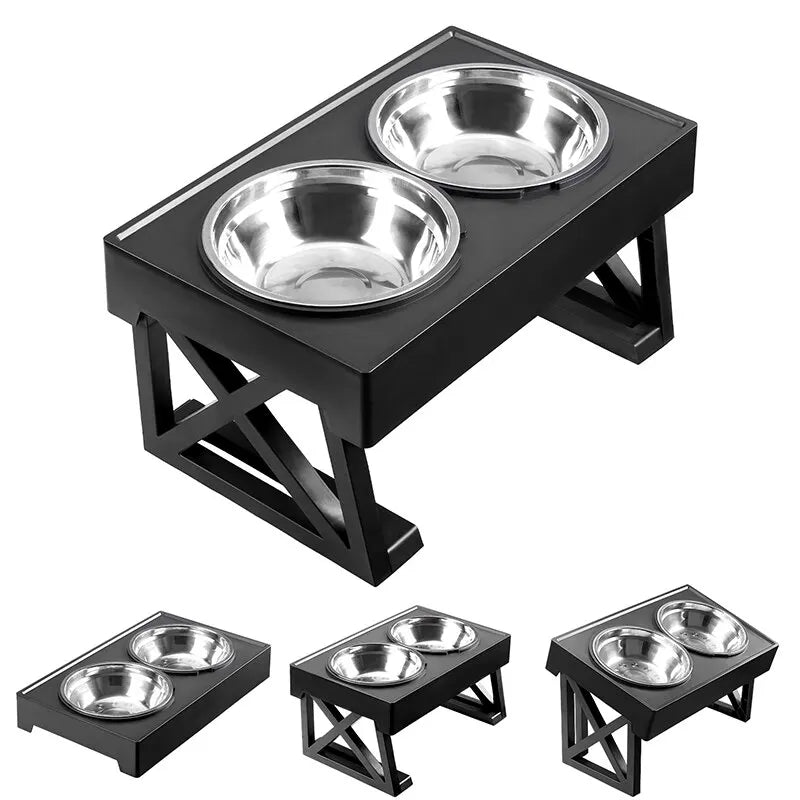 Adjustable Height Elevated Dog Bowls - Purrfect Pet Kingdom