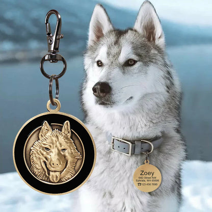 Personalized Dog ID Tag - Custom Engraved Nameplate for All Breeds
