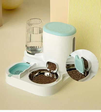 Cat Bowl Automatic Feeder - Water Dispensers Integrated Food Basin for Dogs