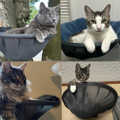 Wall-Mounted Cat Hammock - Foldable Space-Saving Bed