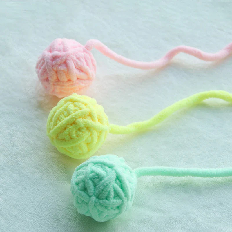 Colorful Yarn Ball Cat Toys with Bell - WTN Essentials