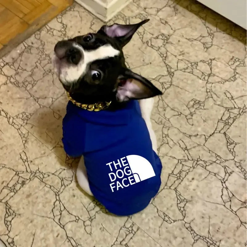 Dog Face Print Hoodie - Winter Jacket for Large Dogs
