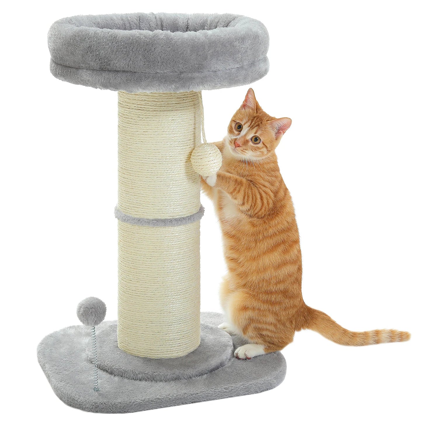 Pink Flower Cat Tree - Compact Sisal Scratching Post for Indoor Cats - Purrfect Pet Kingdom