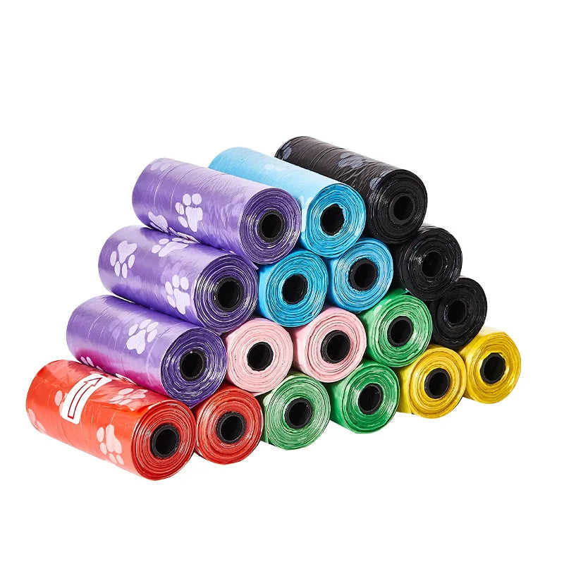 15Bags/Roll Dog Poop Bag Outdoor Cleaning Poop Bag Outdoor Clean Pets Supplies for Dog Refill Garbage Bag Pet Supplies - Purrfect Pet Kingdom