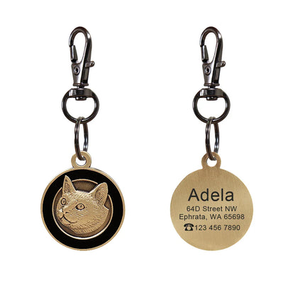 Personalized Dog ID Tag - Custom Engraved Nameplate for All Breeds