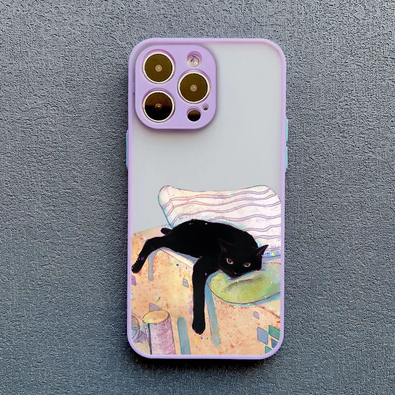 Funny Cat Daily Life Phone Case For iPhone 11 Case iPhone 12