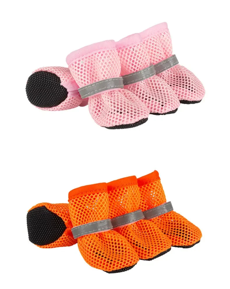 4-Piece Dog Boots Set - Wear-Resistant Protective Footwear for Small & Medium Dogs