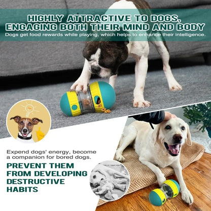 Pet Dog Treat Dispenser Toy - Interactive Slow Feeder for All Dog Sizes