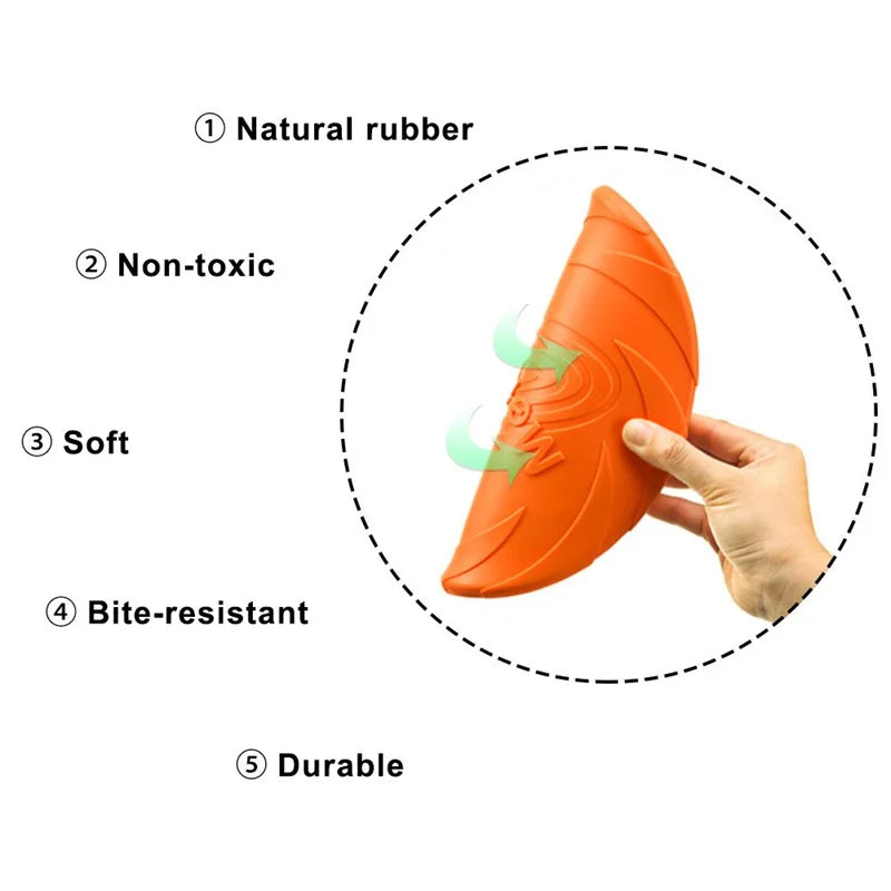 OUZEY Bite Resistant Flying Disc Toys For Dog Multifunction