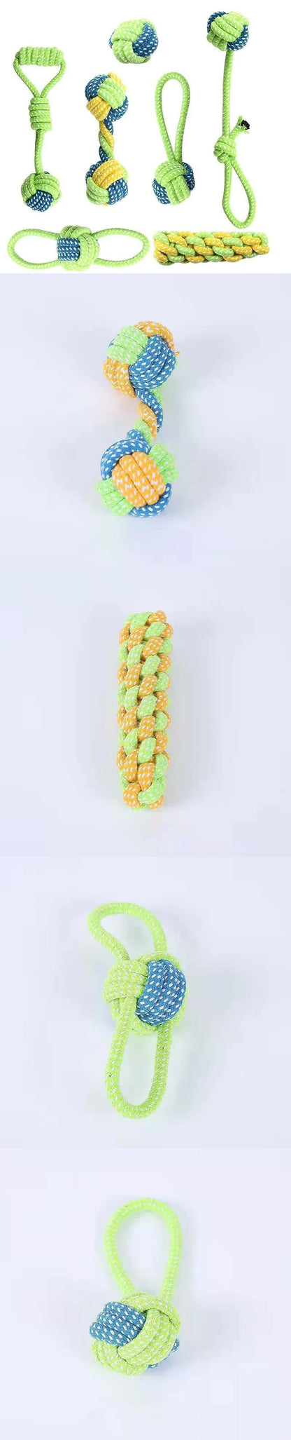 Dog Rope Toys Interactive Cotton Puppies Adults 14.1oz 🦴