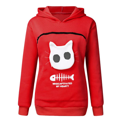 Pet Cuddle Pouch Hoodie - Carry Your Cat or Small Dog in Style