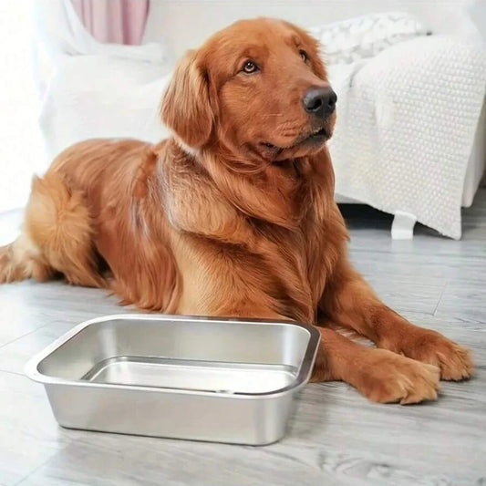 Heavy-Duty Stainless Steel Dog Bowl