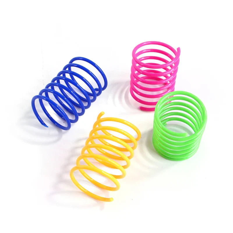 Colorful Cat Spring Toys – Durable Coil Play for Kittens - WTN Essentials - 4pcs - 5.5x2cm - 14:175#4pcs;5:361386#5.5x2cm