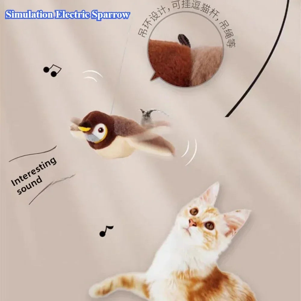 Cat Interactive Toys - Catnip Electric Bird Touch-Activated USB Rechargeable - Purrfect Pet Kingdom