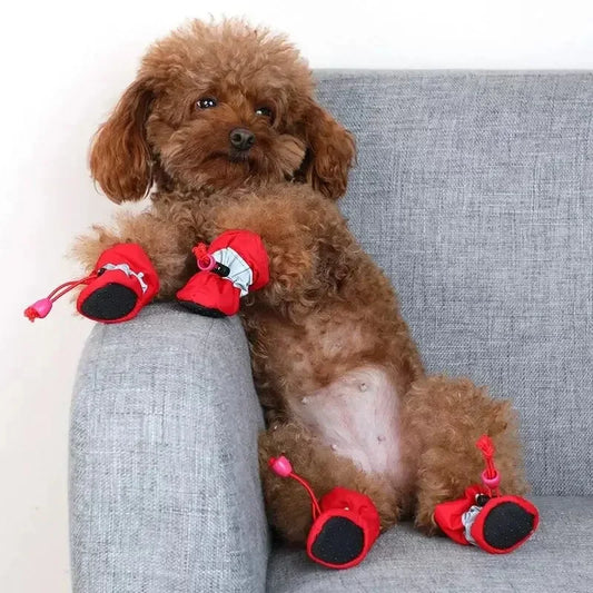 👟 4-Piece Waterproof Dog Shoes Set - Complete Paw Protection for Every Adventure