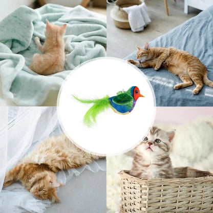 Flapping Bird Cat Toy Chirping Realistic Interactive Flying 🐱