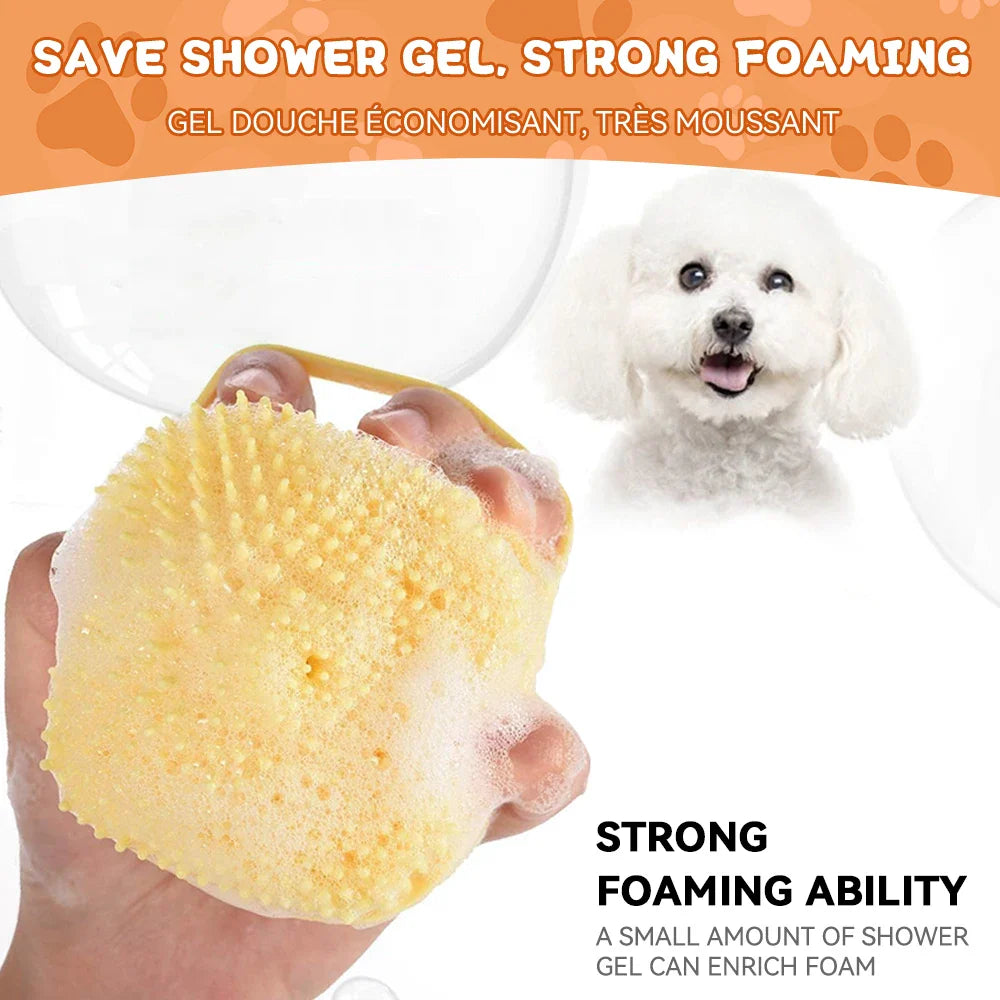 Pet Bathing Brush – Soft Silicone Massage Tool - WTN Essentials