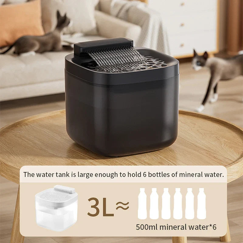 Cat Food 3L USB Water Fountain with Pump Filter Anti-Dry - close up product image for cat food