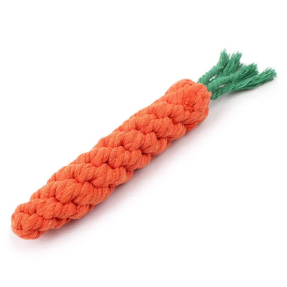 Carrot Rope Dog Chew Toy Durable Cotton Molar 🥕