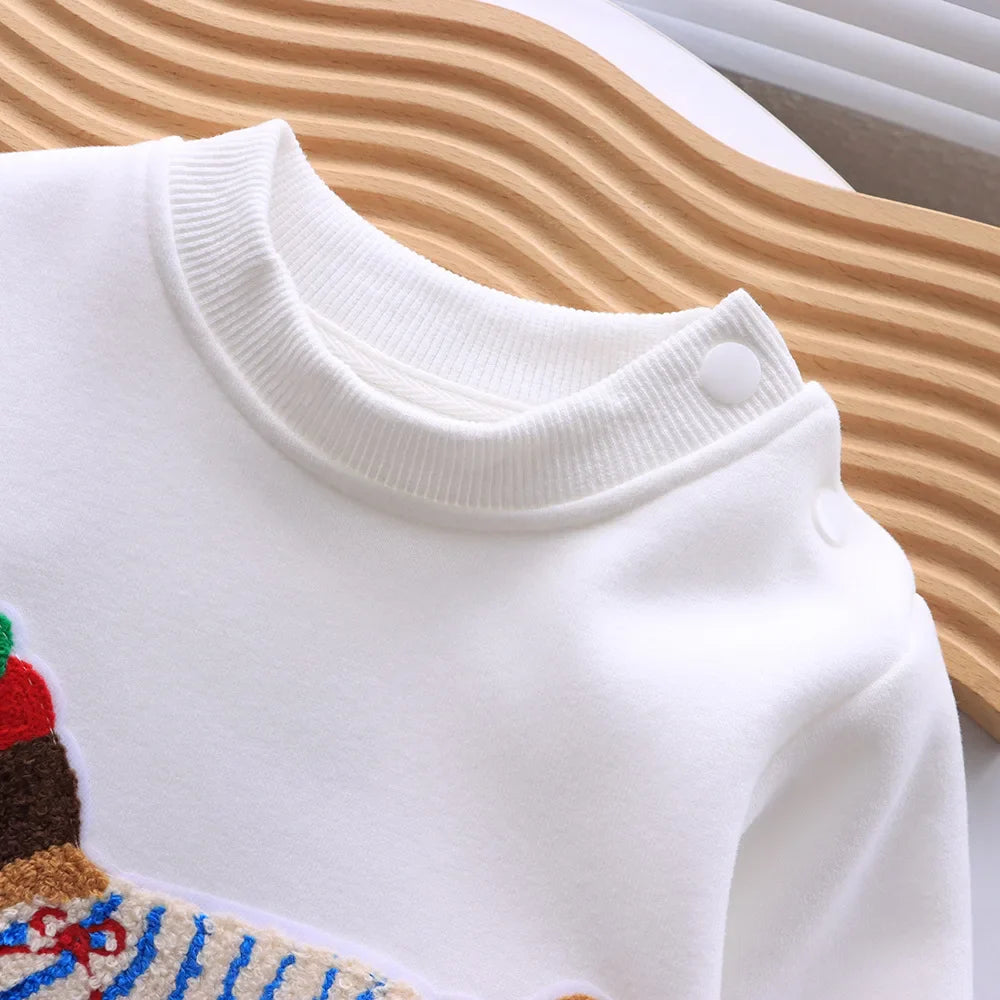 Family Funny Sweatshirt Cute Dog Print - Parent-Child Matching Clothes Father Mother Daughter Son - Purrfect Pet Kingdom