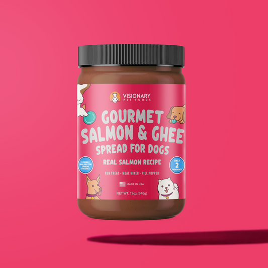 Salmon and Ghee Meat Spread | NEW 12oz Jar - Dog Treat - Visionary Pet Foods