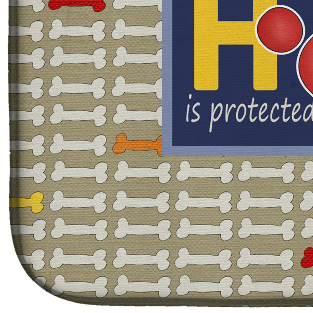 Home is protected by spoiled rotten dogs Dish Drying Mat – Absorbent, Artistic Kitchen Essentials SB3053DDM