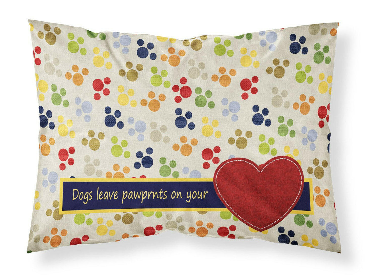 Dogs leave pawprints on your heart Standard Pillowcases – Artistic Decorative Front, Crisp White Back SB3054PILLOWCASE