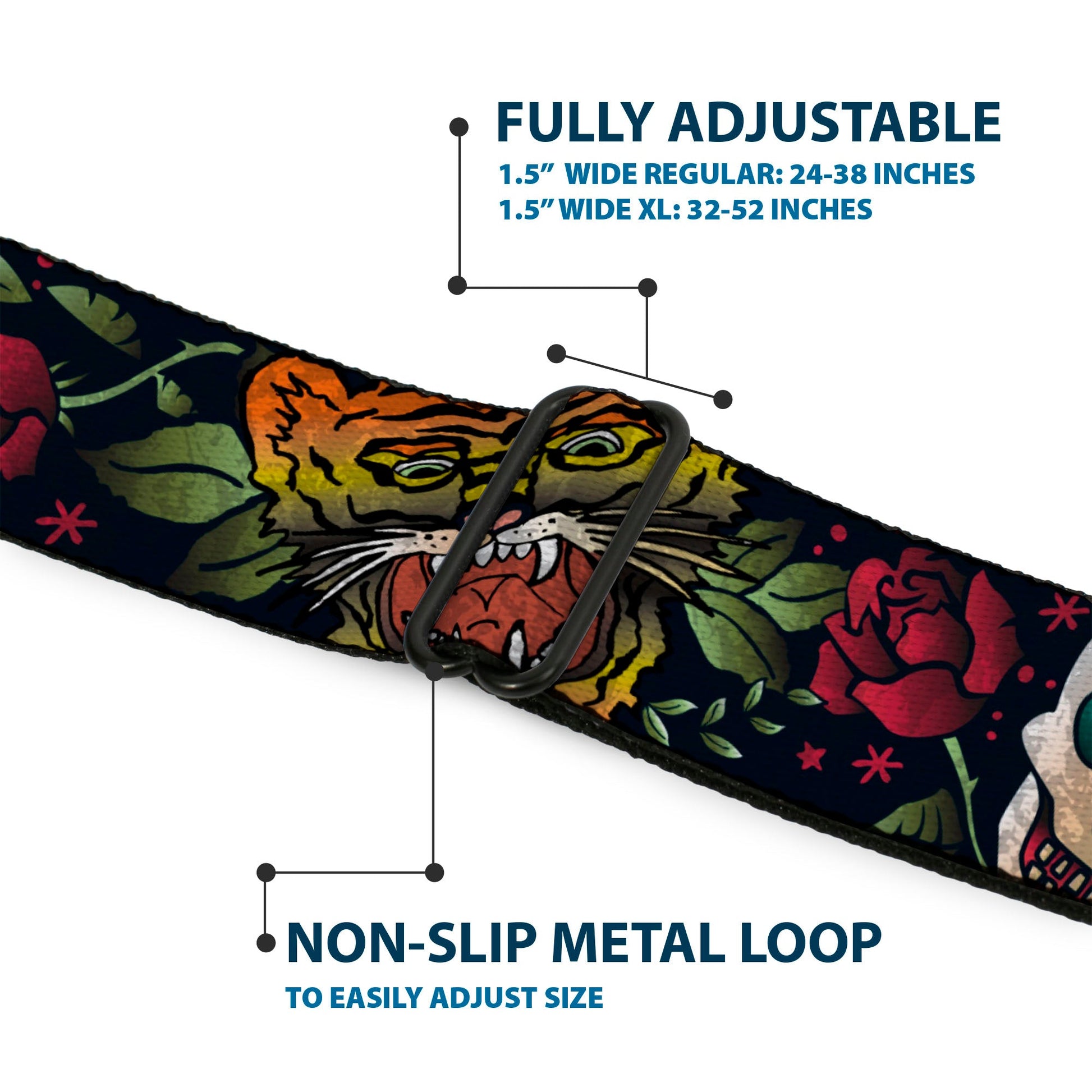 BD Wings Logo CLOSE - UP Full Color Black Silver Seatbelt Belt - Death Before Dishonor CLOSE - UP Black Webbing - Seatbelt Belts - Buckle - Down