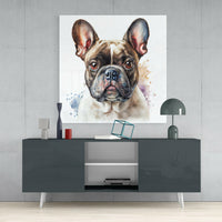 Cute Dog Glass Wall Art  || Designers Collection