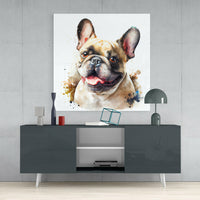Cute Dog Glass Wall Art  || Designers Collection