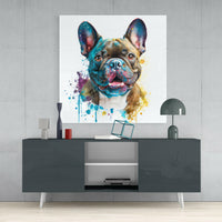 Cute Dog Glass Wall Art  || Designers Collection
